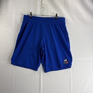 Le Coq Sportif Blue Medium Mens Tennis Shorts Athletic Breathable Lightweight